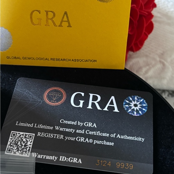 Moissanite Elegant Silver Plated Diamond Ring - Picture 8 of 8